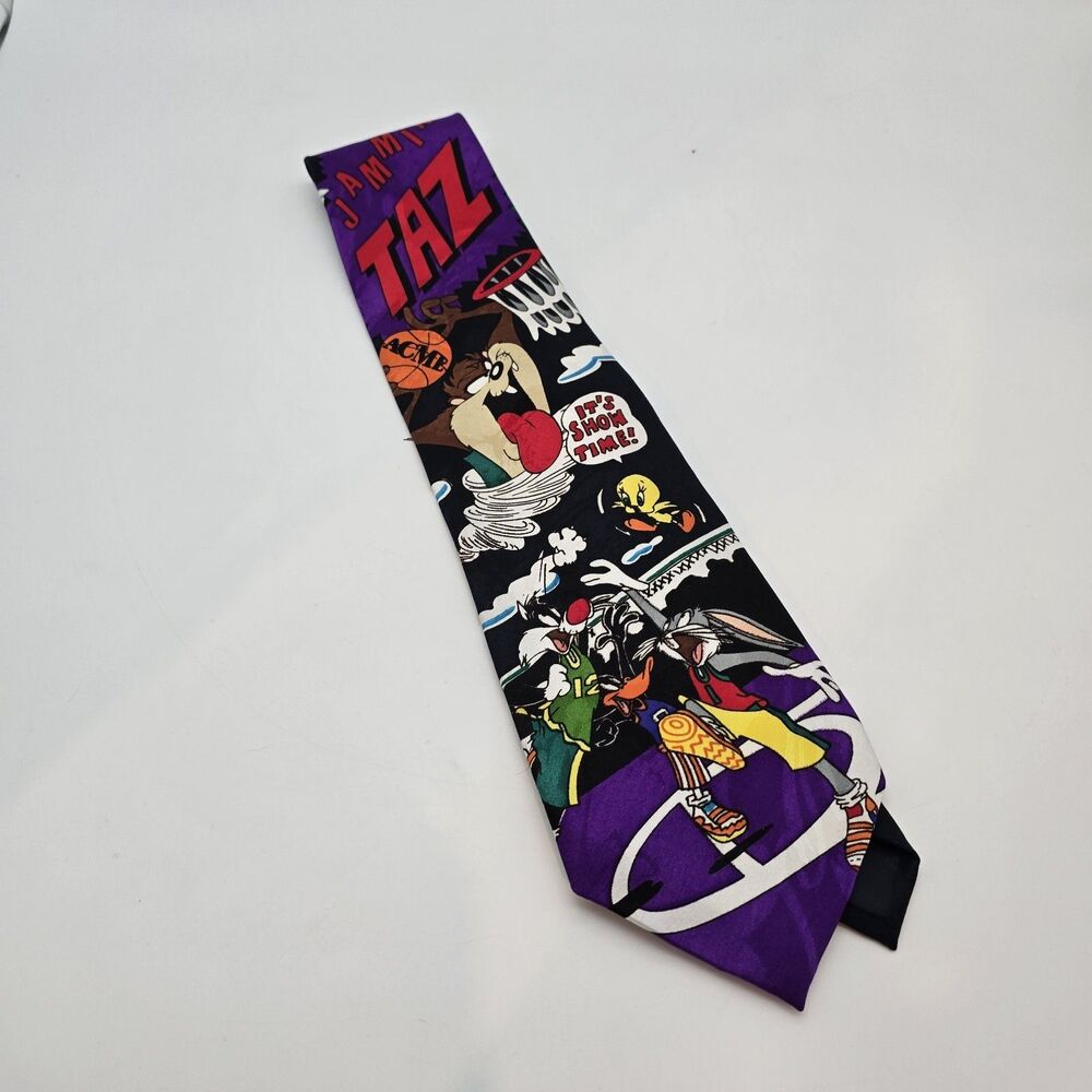 VINTAGE 1993 WARNER BROS LOONEY TUNES MANIA NECKTIE LOONEY TOONS CHARACTERS
